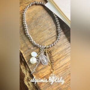 Alquimia Silver and Gold Charm Bracelet